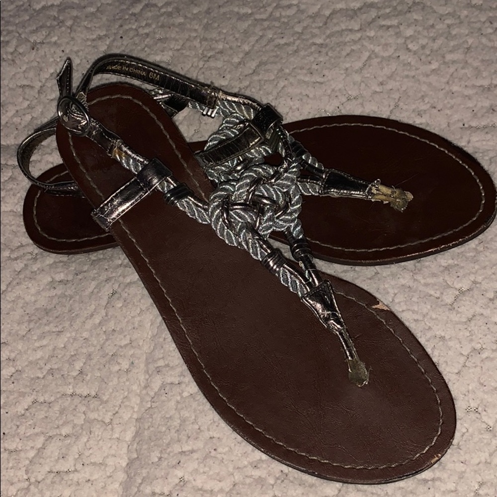 Dolce Vita Silver Strapped Sandals
